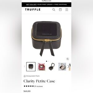 NWT! TRUFFLE Clarity Petite Case, Black Saffiano